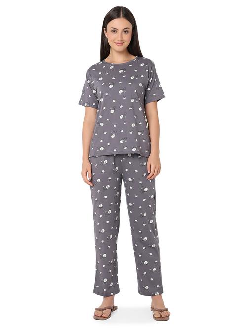 women printed nightwear pyjama set - 21960216 - Very Small Image - 1