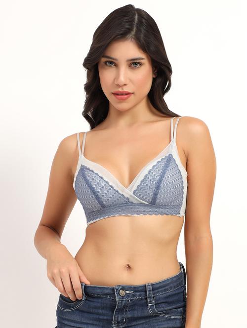 women solid lightly padded lace t-shirt bra - 21960254 - Very Small Image - 1
