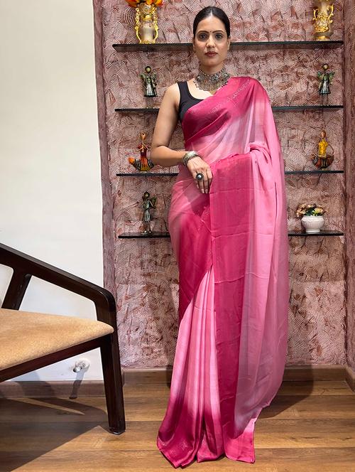 women ombre ready to wear saree with blouse - 21960354 - Very Small Image - 1