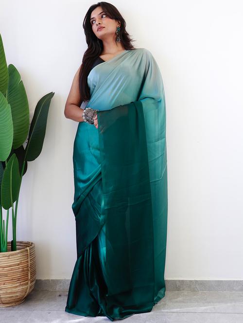 women ombre ready to wear saree with blouse - 21960366 - Very Small Image - 1