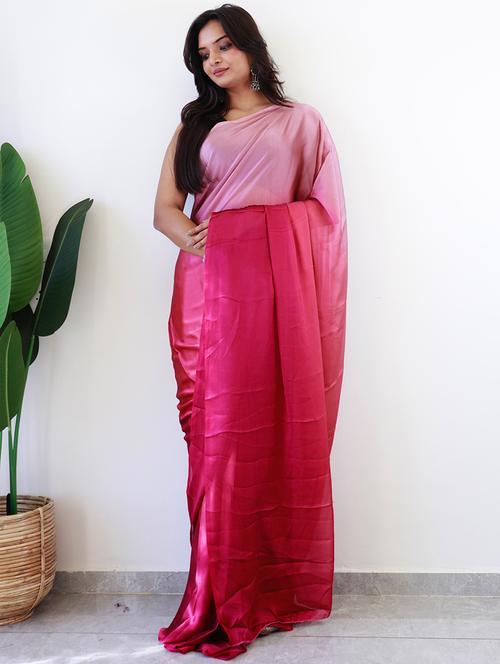 women ombre ready to wear saree with blouse - 21960367 - Very Small Image - 1