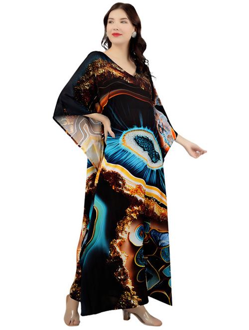 women printed kimono sleeve kaftan dress - 21960640 - Very Small Image - 1