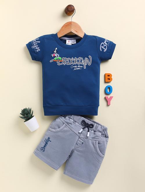 boys printed t-shirt and shorts set - 21961391 - Very Small Image - 1