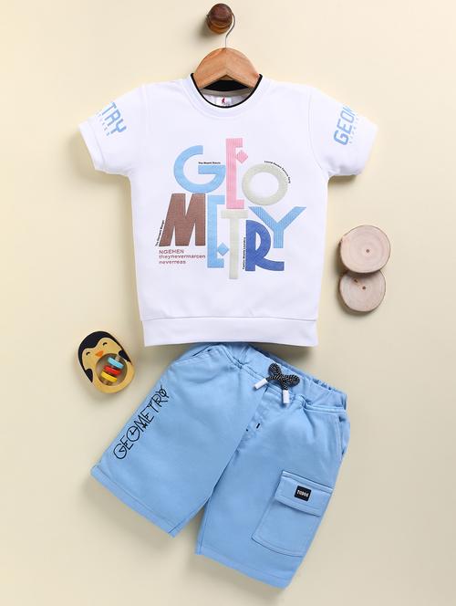 boys printed t-shirt and shorts set - 21961394 - Very Small Image - 1