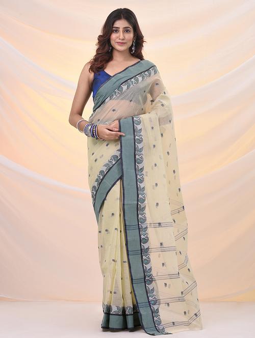 Women Self Design Tant Saree - 21961463 - Very Small Image - 1