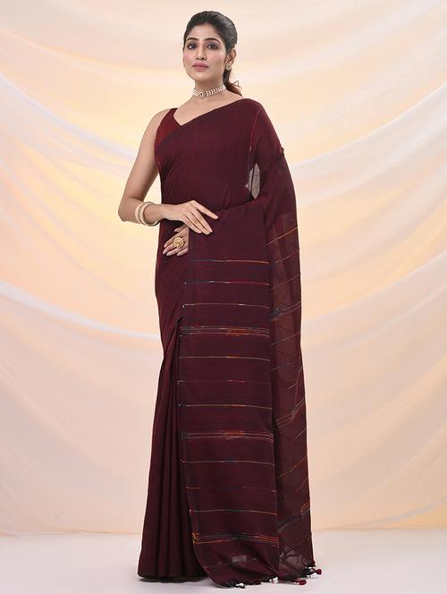 women self design handloom saree with blouse - 21961484 - Very Small Image - 1