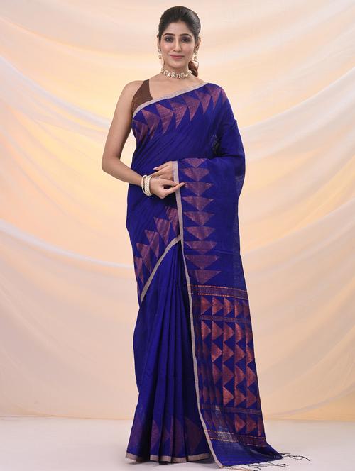 women self design handloom saree with blouse - 21961490 - Very Small Image - 1