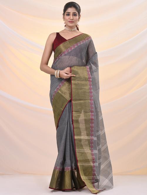 women self design tant saree - 21961493 - Very Small Image - 1