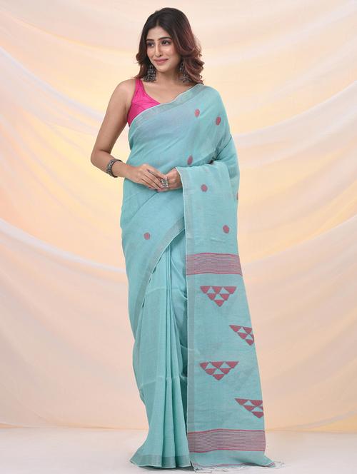 women self design handloom saree with blouse - 21961502 - Very Small Image - 1
