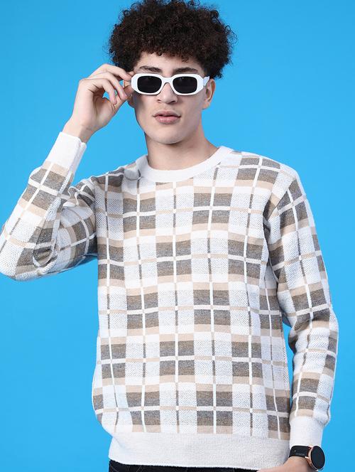 men self design long sleeve regular fit pullover - 21961796 - Very Small Image - 1