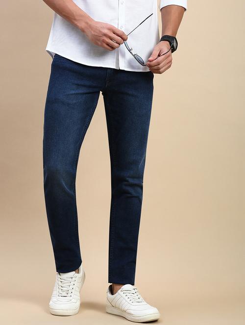 men solid slim fit mid rise jean - 21962128 - Very Small Image - 1