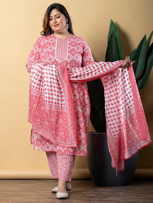 women three quarter sleeve kurta pant with dupatta set - 21962171 - Very Small Image - 1