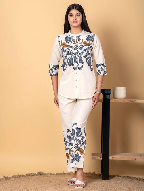 women three quarter sleeve ethnic co-ord set - 21962343 - Very Small Image - 1