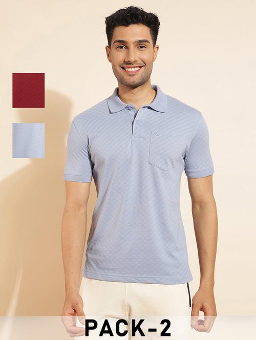 men pack of 2 solid short sleeve polo t-shirt - 21962377 - Very Small Image - 1