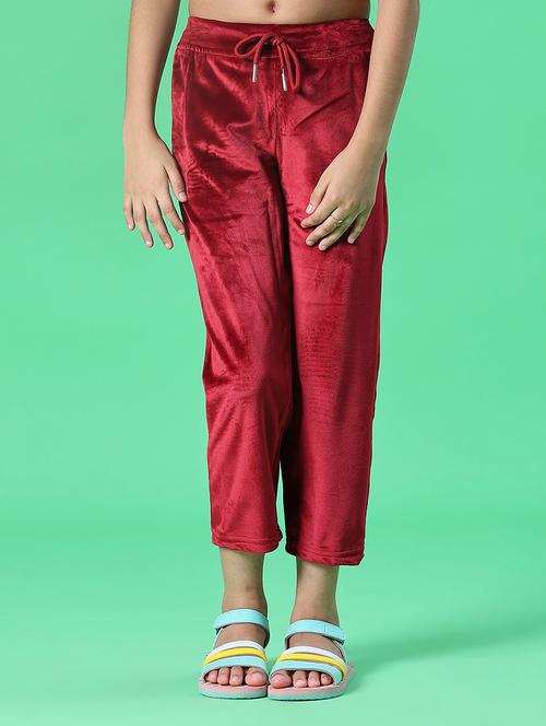 girls solid mid rise winterwear trouser - 21962659 - Very Small Image - 1