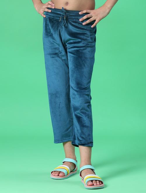 girls solid mid rise winterwear trouser - 21962703 - Very Small Image - 1