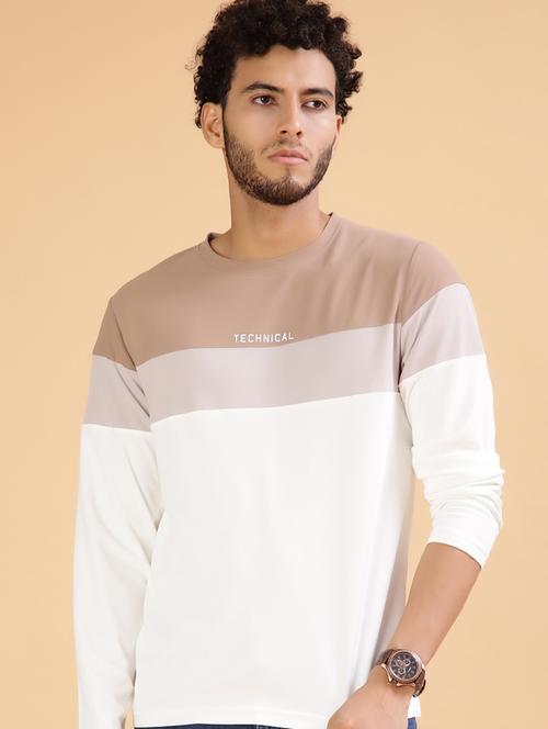 men color blocked long sleeve regular fit t-shirt - 21962708 - Very Small Image - 1