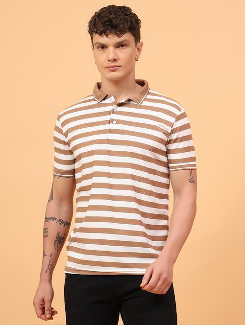 men striped short sleeve regular fit polo t-shirt - 21962892 - Very Small Image - 1