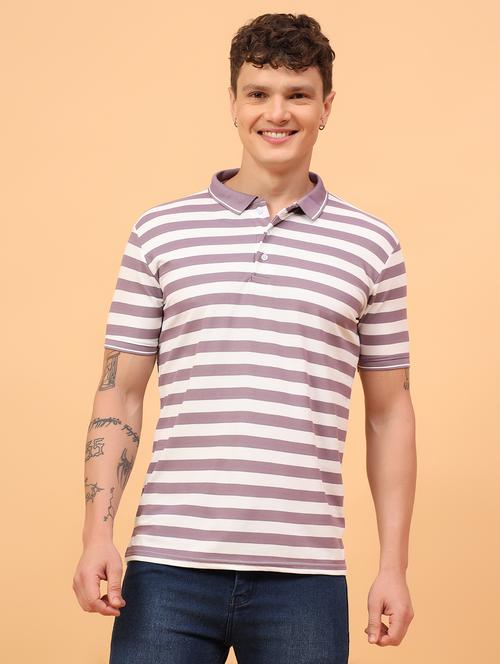 men striped short sleeve regular fit polo t-shirt - 21962894 - Very Small Image - 1