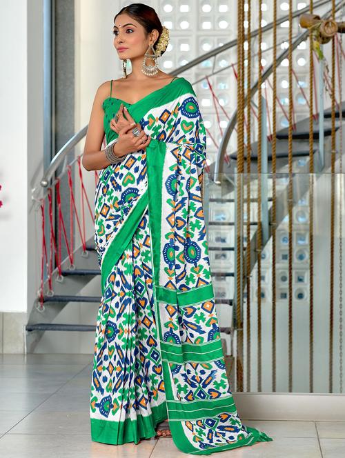 women printed casual wear saree with blouse - 21963003 - Very Small Image - 1