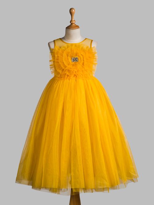 girls self designed sleeveless fit & flare dress - 21963194 - Very Small Image - 1