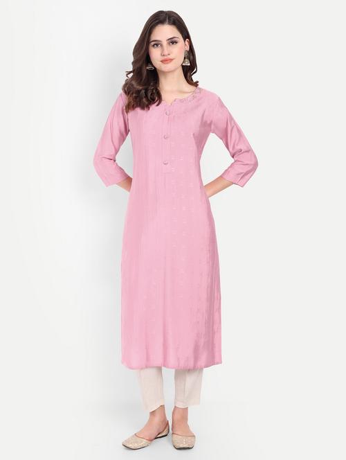 women three quarter sleeve straight kurta - 21963290 - Very Small Image - 1