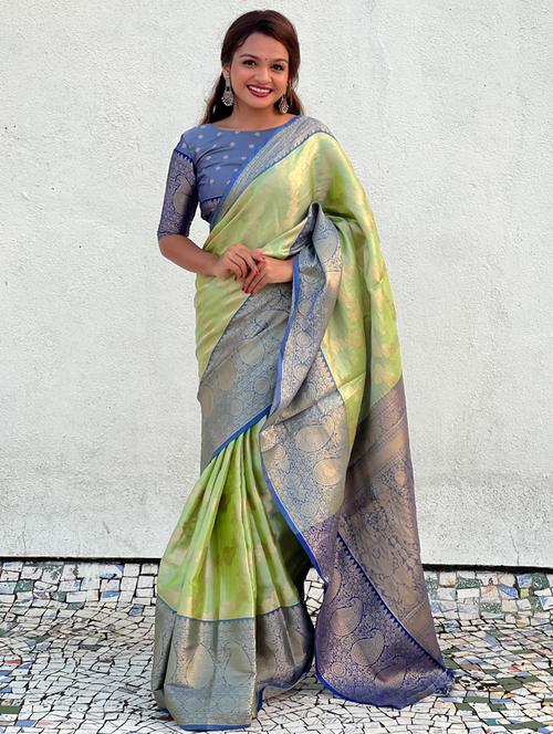 women self design bordered saree with blouse - 21964951 - Very Small Image - 1