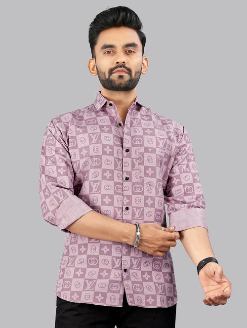 men printed long sleeve regular fit casual shirt - 21965111 - Very Small Image - 1