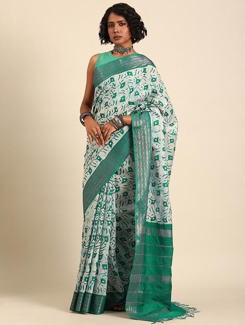 women printed casual wear saree with blouse - 21965667 - Very Small Image - 1