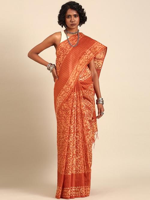 women printed casual wear saree with blouse - 21965672 - Very Small Image - 1
