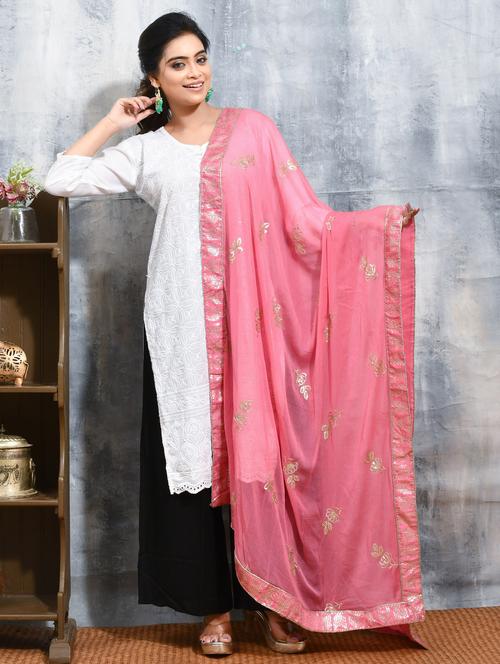 women pink casual wear dupatta  - 21965689 - Very Small Image - 1