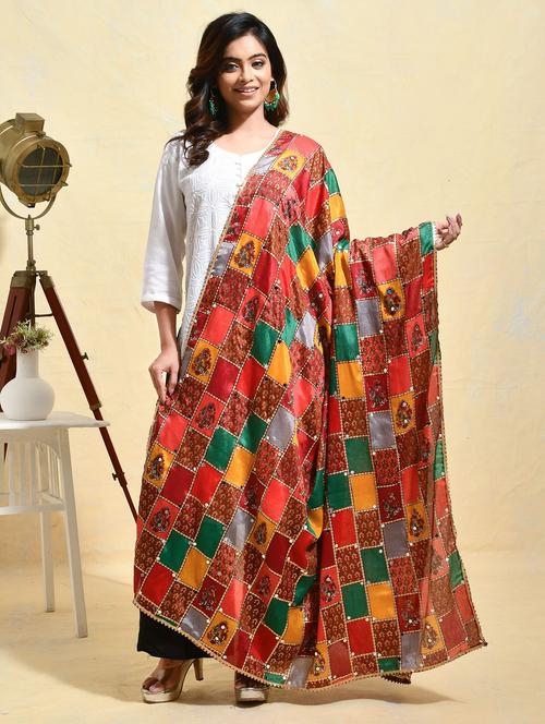 women phulkari casual wear dupatta  - 21965722 - Very Small Image - 1