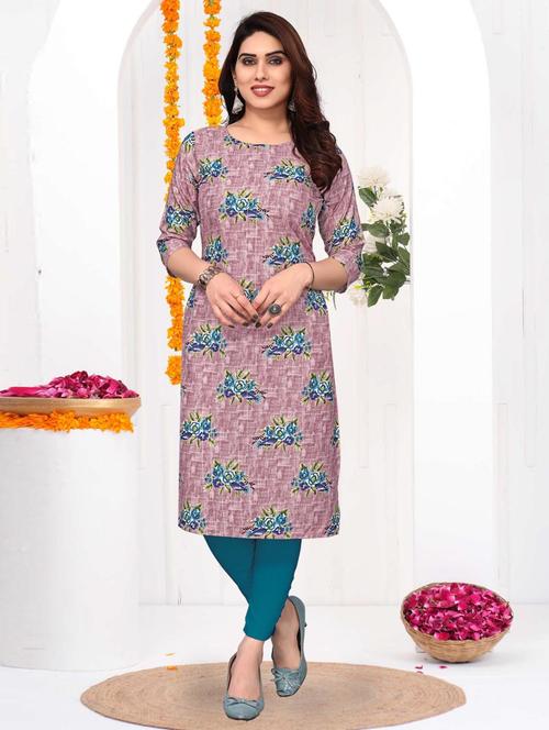 women printed three quarter sleeve straight kurta - 21965915 - Very Small Image - 1