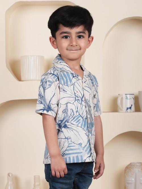 boys printed collared short sleeve shirt - 21966098 - Very Small Image - 1