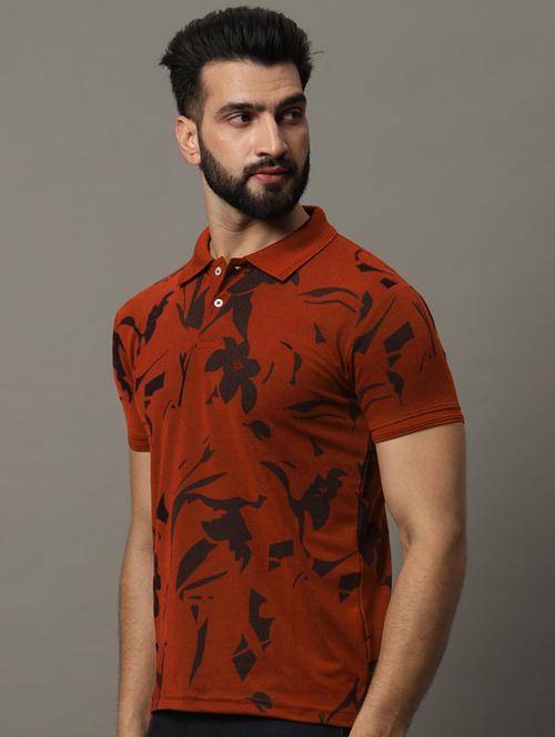 men printed short sleeve regular fit polo t-shirt - 21966151 - Very Small Image - 1