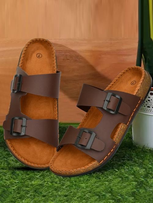 men solid slip on sandal - 21966209 - Very Small Image - 1