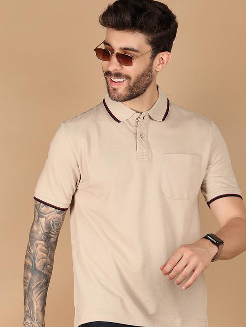 men solid short sleeve regular fit polo t-shirt - 21966540 - Very Small Image - 1