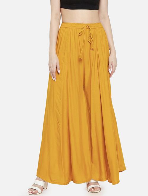 women solid high rise flared palazzo - 21966967 - Very Small Image - 1