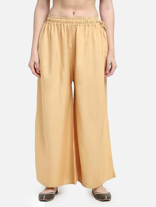 women solid mid rise flared palazzo - 21967039 - Very Small Image - 1