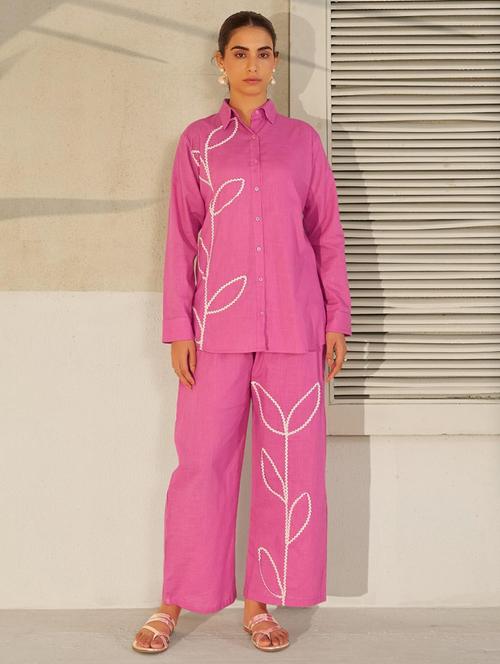 women embroidered long sleeve ethnic co-ord set - 21967291 - Very Small Image - 1