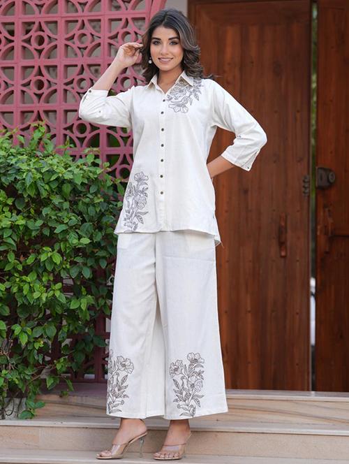 women three quarter sleeve ethnic co-ord set - 21967294 - Very Small Image - 1