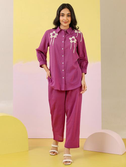 women three quarter sleeve ethnic co-ord set - 21967346 - Very Small Image - 1