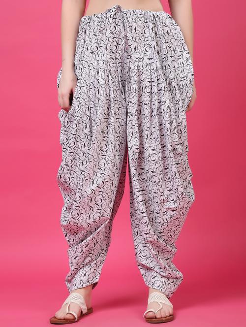 women printed mid rise patiyala salwar - 21968223 - Very Small Image - 1