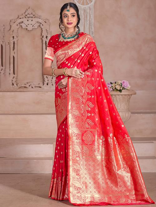 women self design banarasi saree with blouse - 21968517 - Very Small Image - 1