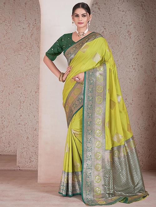 women self design banarasi saree with blouse - 21968766 - Very Small Image - 1