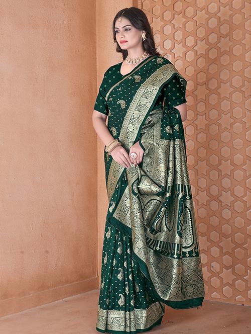 women self design banarasi saree with blouse - 21968783 - Very Small Image - 1