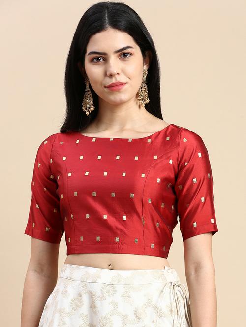 Women Self Designed Short Sleeve Blouse - 21968813 - Very Small Image - 1