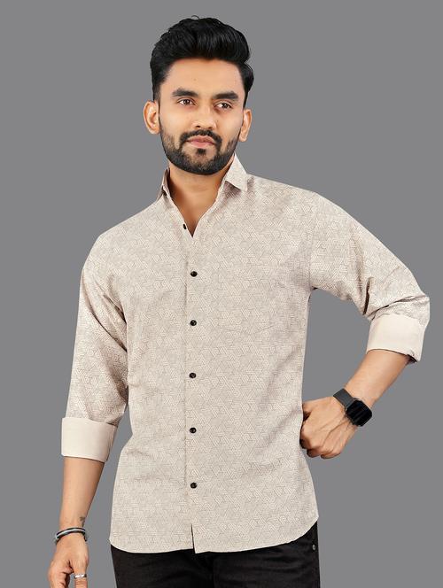 men printed long sleeve regular fit casual shirt - 21968974 - Very Small Image - 1