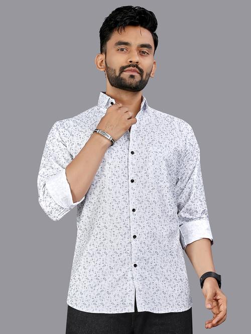 men printed long sleeve regular fit casual shirt - 21968991 - Very Small Image - 1