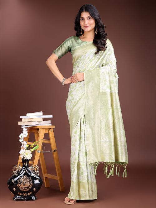 women self design banarasi saree with blouse - 21969186 - Very Small Image - 1